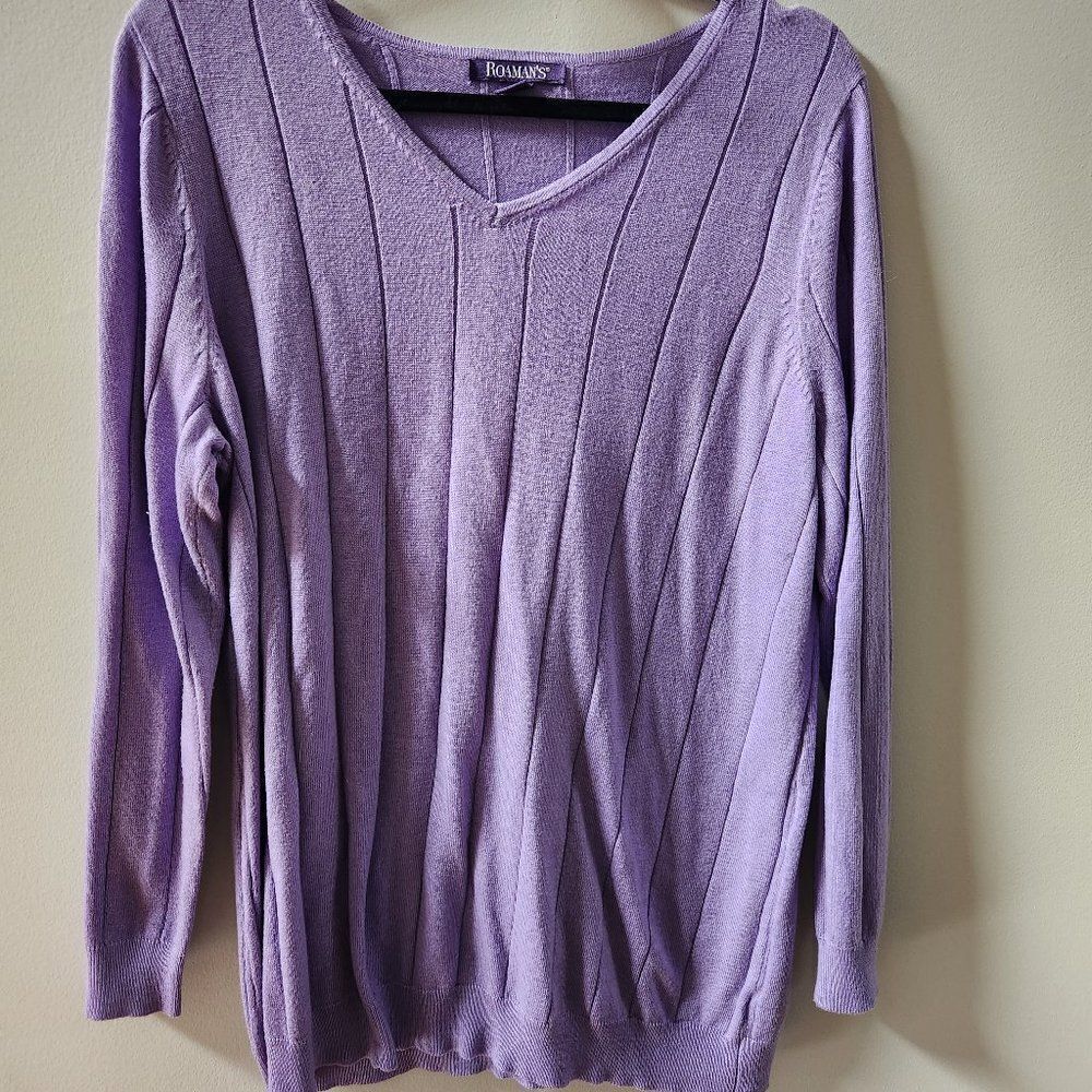 Lavender Cable Knit Sweater